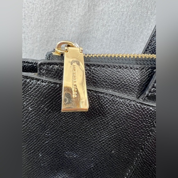 Michael Kors Bags Michael Kors Black Crossgrain Leather Maddie Tote